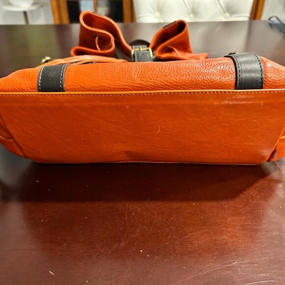 Genuine Italian Leather Backpack - Burnt Orange - Unisex - Picture 2 of 10